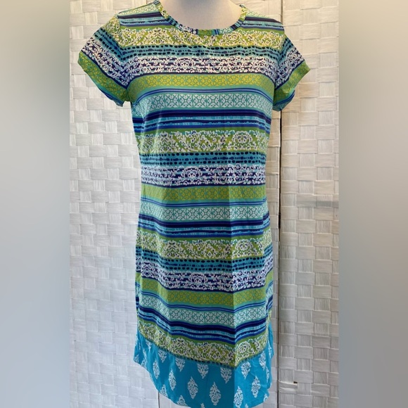 LANDS END SWIM SCUBA BLUE DRESS L - Picture 10 of 14